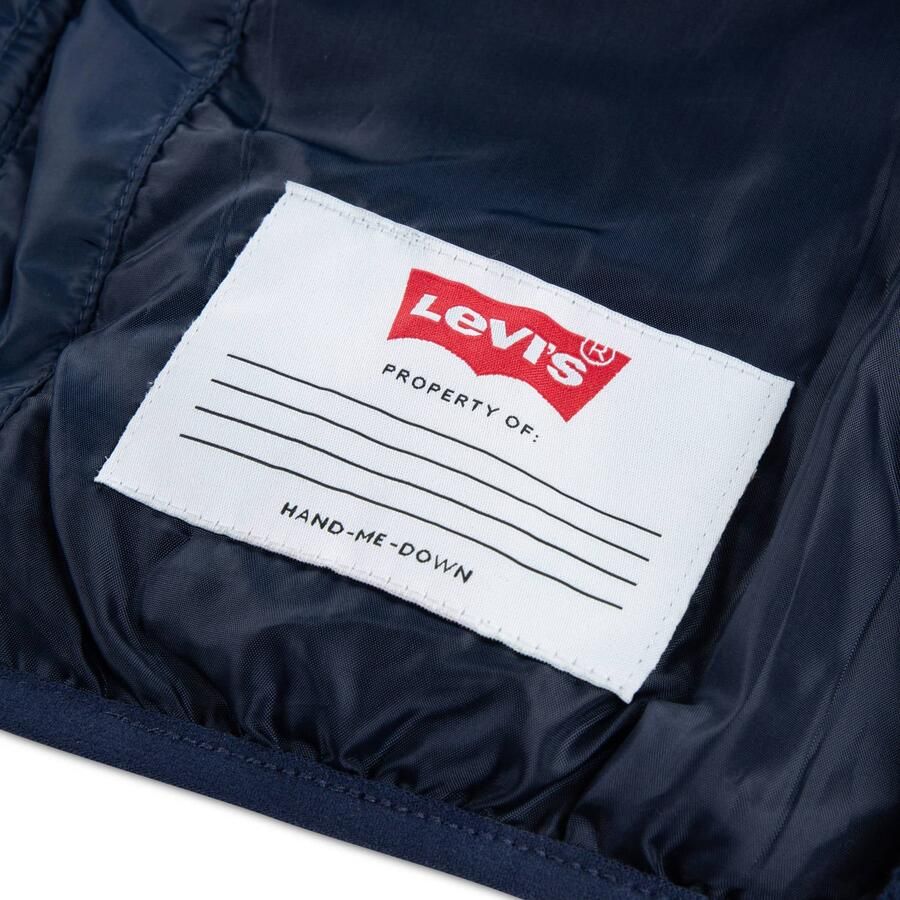 Levi's Kids gewatteerde winterjas met print donkerblauw Jongens Polyester Capuchon - Foto 3
