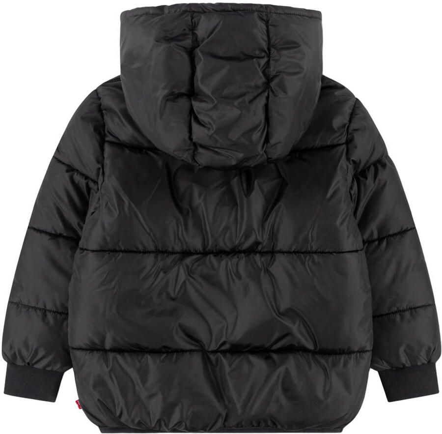Levi's Kids gewatteerde winterjas met print zwart