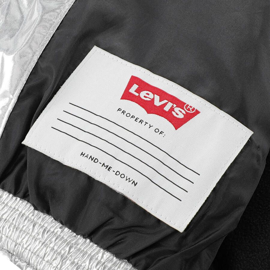 Levi's Kids gewatteerde winterjas zilver Meisjes Polyester Capuchon Effen - Foto 3