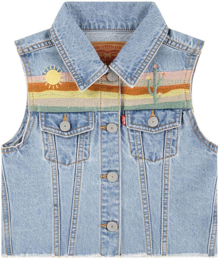 Levi's Kids gilet light blue denim