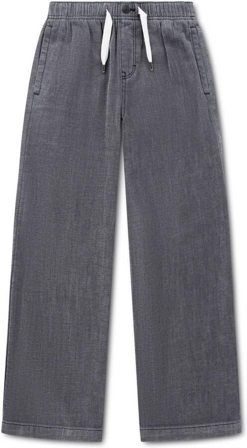 Levi's Kids high rise baggy jeans grey denim Grijs Effen