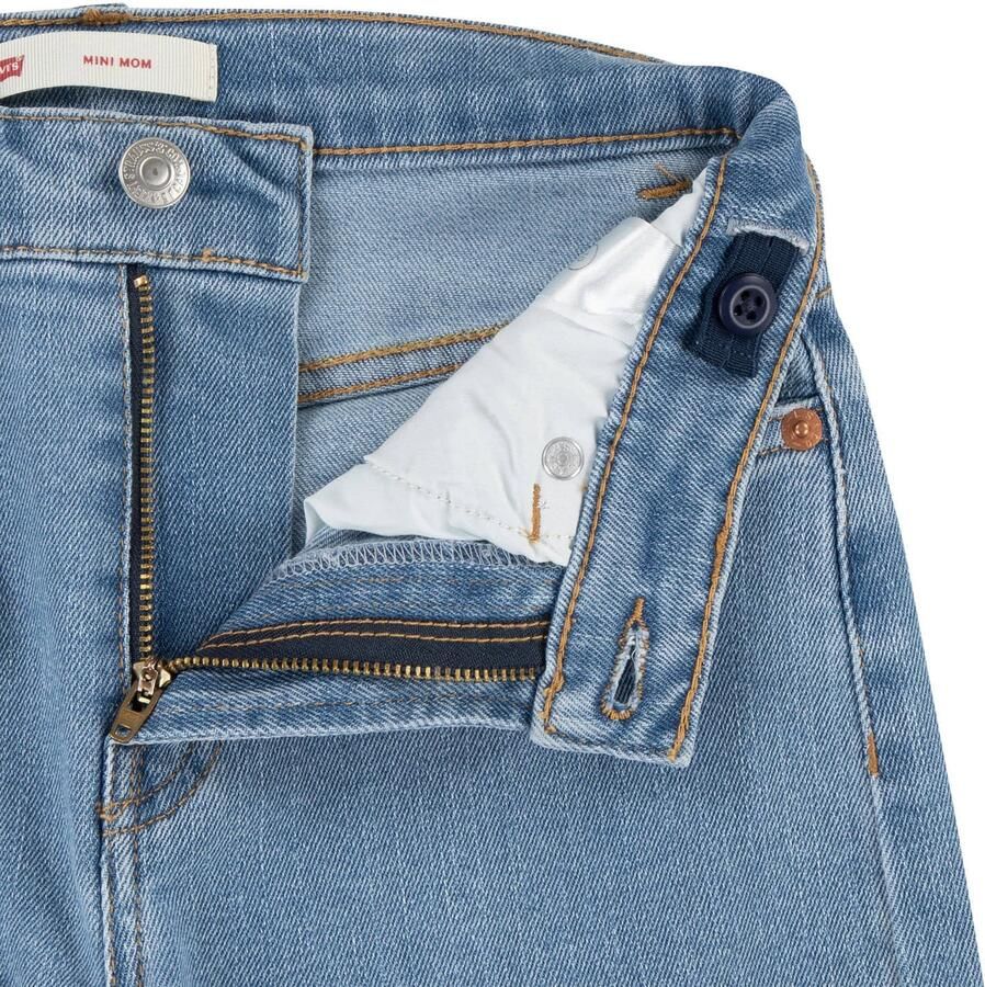 Levis Levi's Kids high waist mom jeans vibe check Blauw Meisjes Stretchdenim 152 - Foto 2