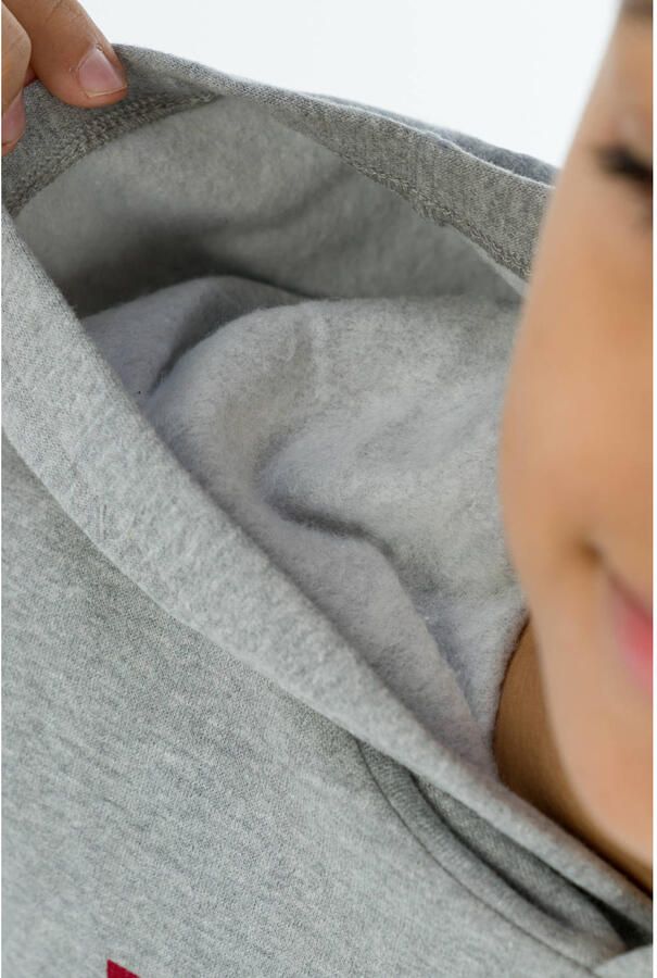 Levis Levi's Kids hoodie Batwing met logo grijs melange Sweater Logo 140 - Foto 3