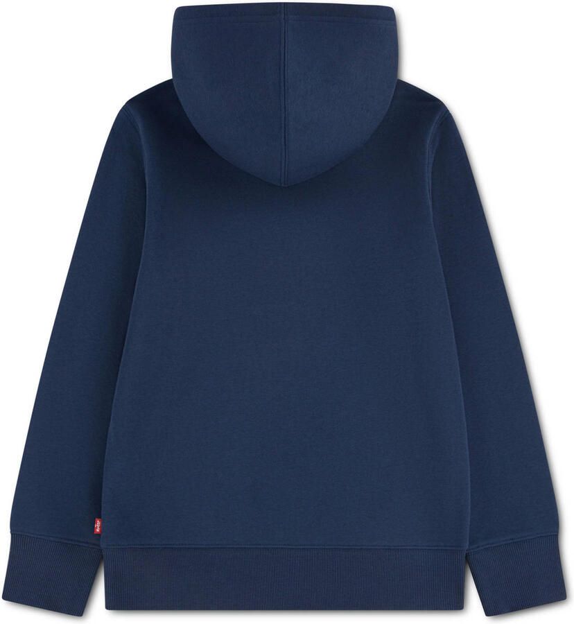 Levi's Kids hoodie met tekst donkerblauw Sweater Tekst