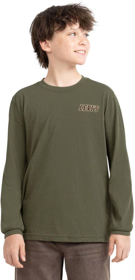 Levi's Kids longsleeve met backprint olijfgroen