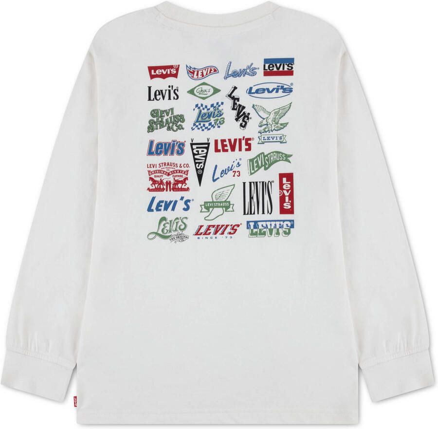 Levi's Kids longsleeve met backprint wit