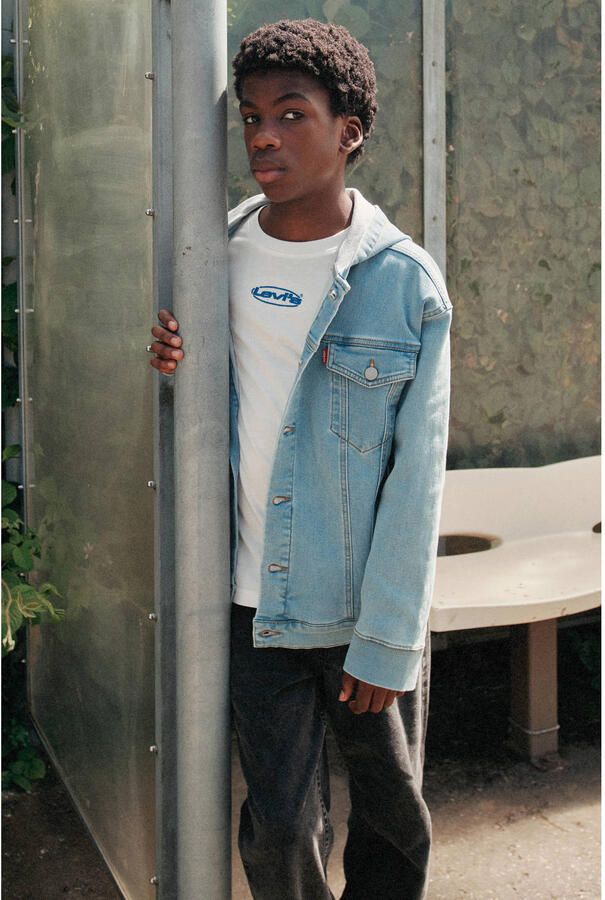 Levi's Kids longsleeve met backprint wit - Foto 3