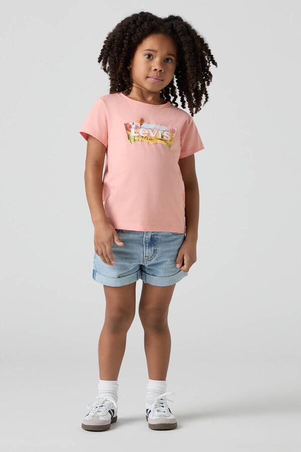 Levi's Kids mom denim short light blue denim