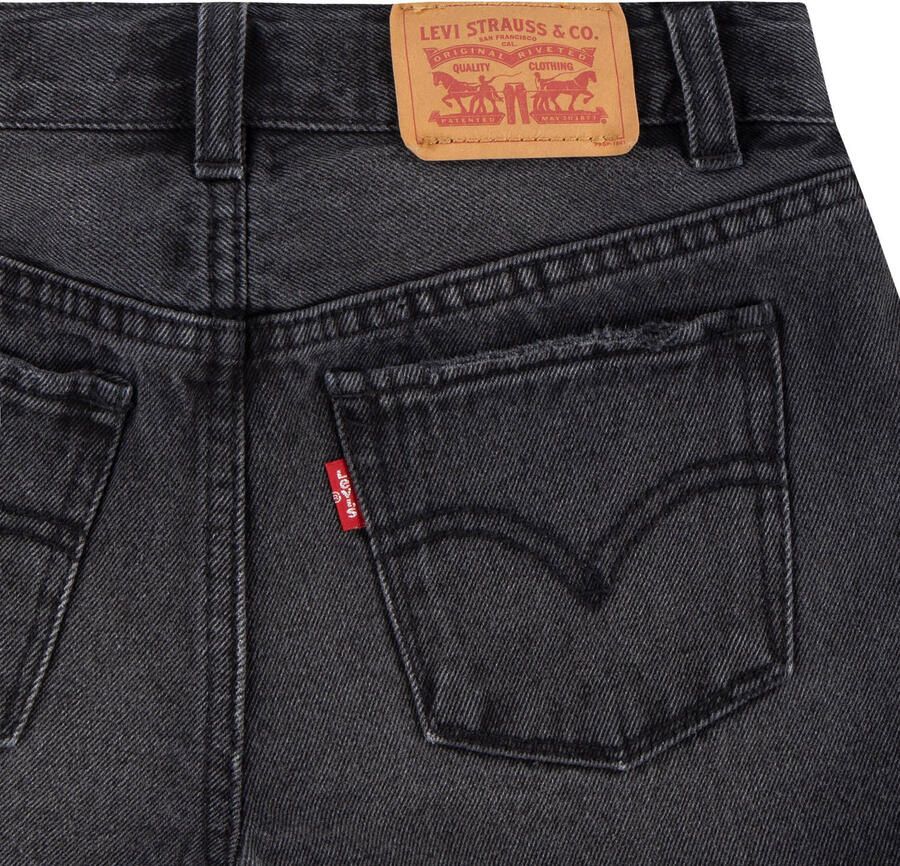 Levis Levi's Kids mom denim short yonder w o destruction Korte broek Grijs Effen 140 - Foto 2