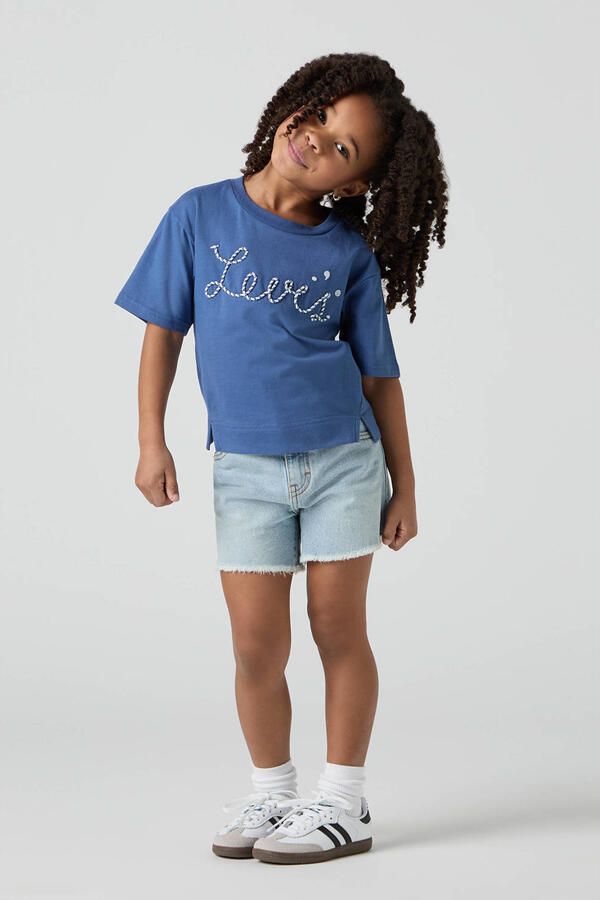 Levi's Kids regular denim short light blue denim - Foto 3