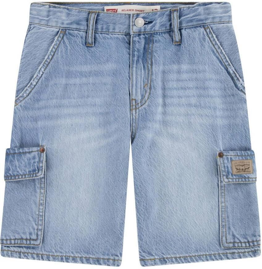 Levi's Kids relaxed cargo short light blue denim - Foto 2