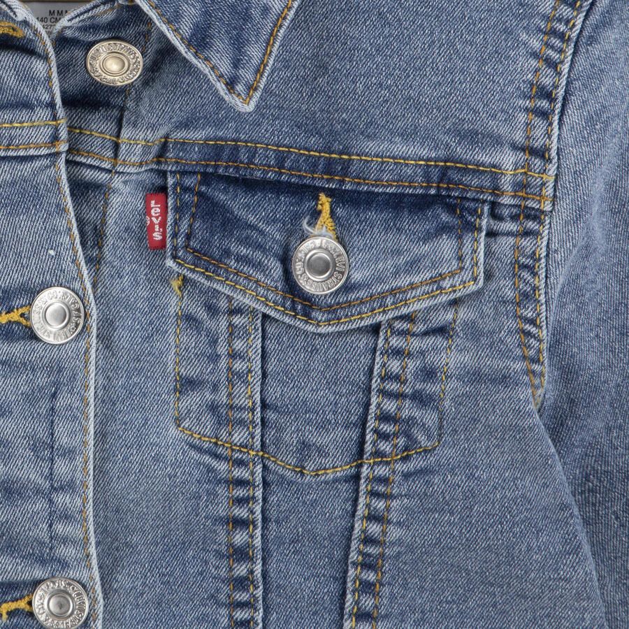 Levis Levi's Kids spijkerjas matter of fact Blauw Meisjes Stretchdenim Klassieke kraag 104