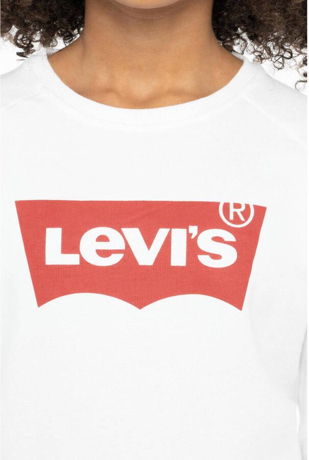 Levis Levi's Kids sweater Key item met logo wit Logo 164 176
