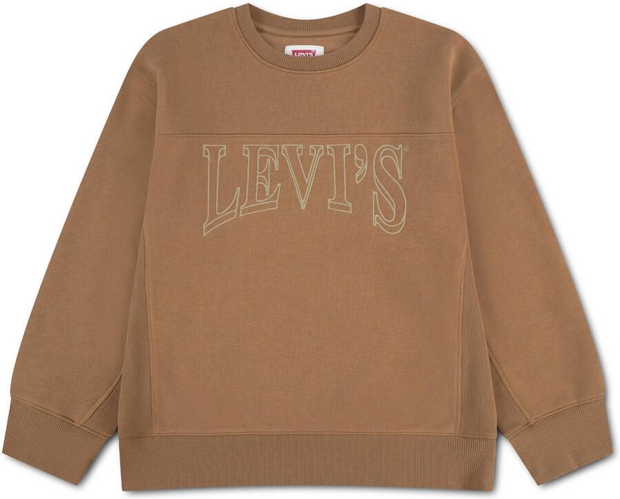 Levi's Kids sweater met tekst bruin