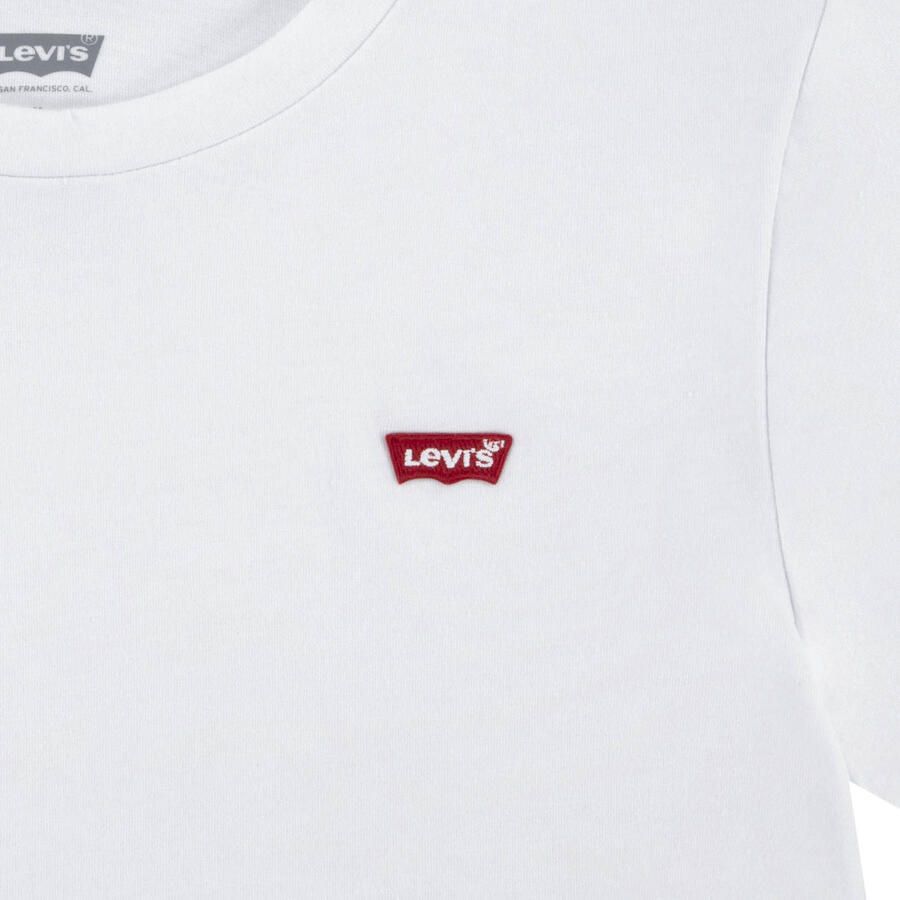 Levis Levi's Kids T-shirt BATWING CHEST HIT wit Meisjes Katoen Ronde hals Effen 104