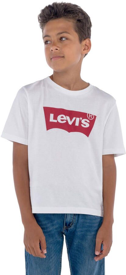 Levis Levi's Kids T-shirt Batwing met logo wit Jongens Katoen Ronde hals Logo 140 - Foto 2