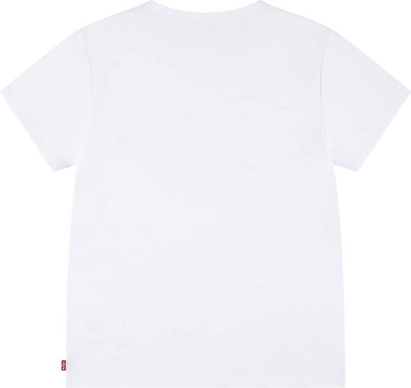 Levis Levi's Kids T-shirt BATWING met logo wit rood Meisjes Katoen Ronde hals 140 - Foto 3