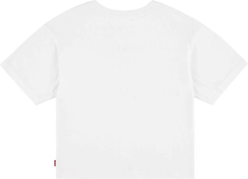 Levis Levi's Kids T-shirt LIGHT BRIGHT MEET & GREET met logo wit rood Meisjes Katoen Ronde hals 104 - Foto 3