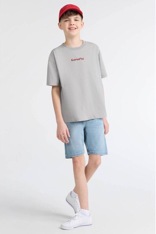 Levi's Kids T-shirt met backprint grijs