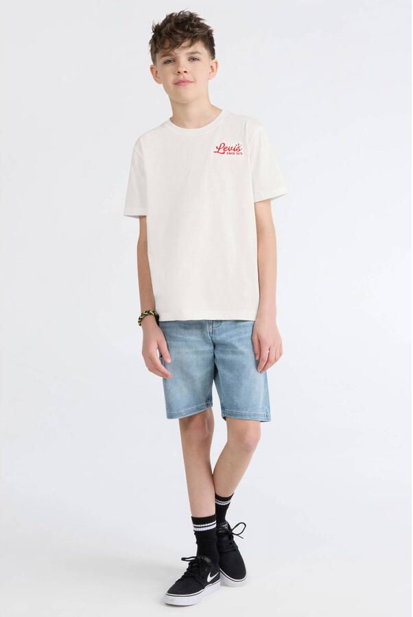 Levi's Kids T-shirt met backprint wit