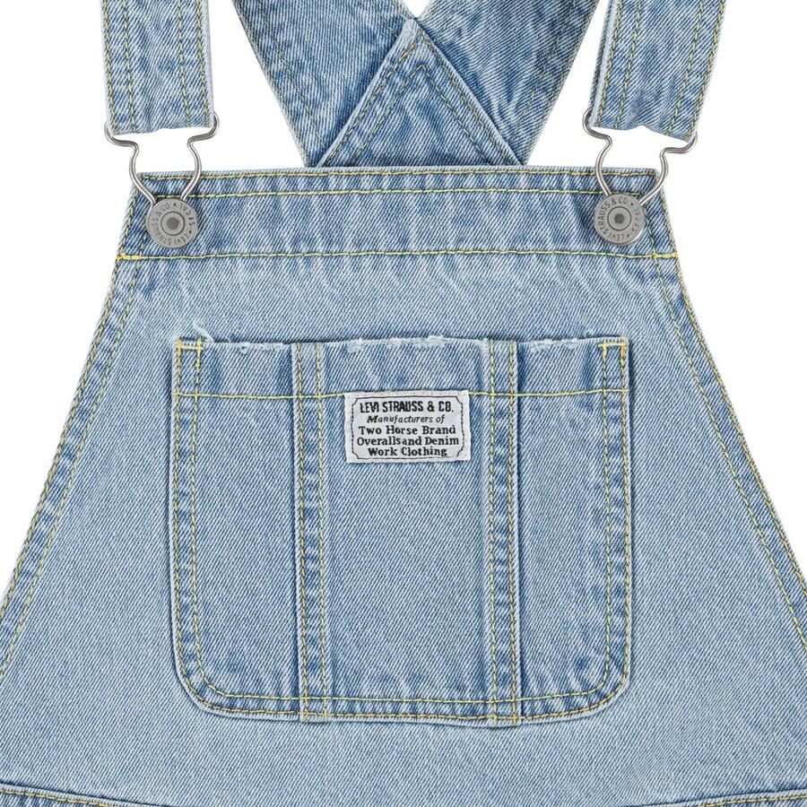 Levi's Kids tuinbroek light blue denim