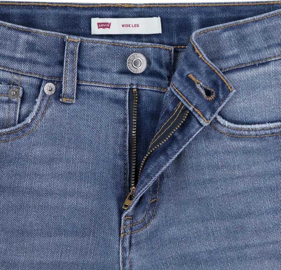 Levis Levi's Kids wide leg jeans DIG IT Blauw Meisjes Stretchdenim Effen 140