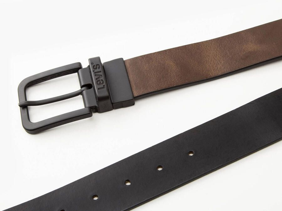 Levi's Leren riem CORE metalen tweezijdig te dragen riem - Foto 2