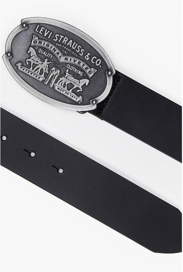 Levi's Leren riem van echt runderleer met reliëflogo model 'Billy' - Foto 2
