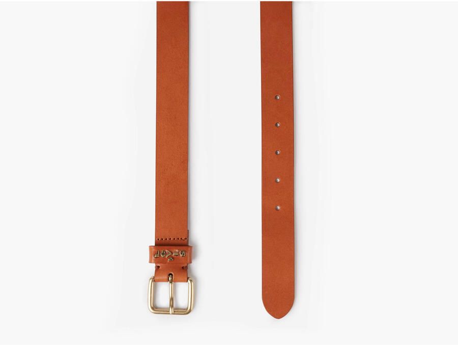 Levi's Leren riem Calypso met vierkante sluiting en goudkleurige afwerking