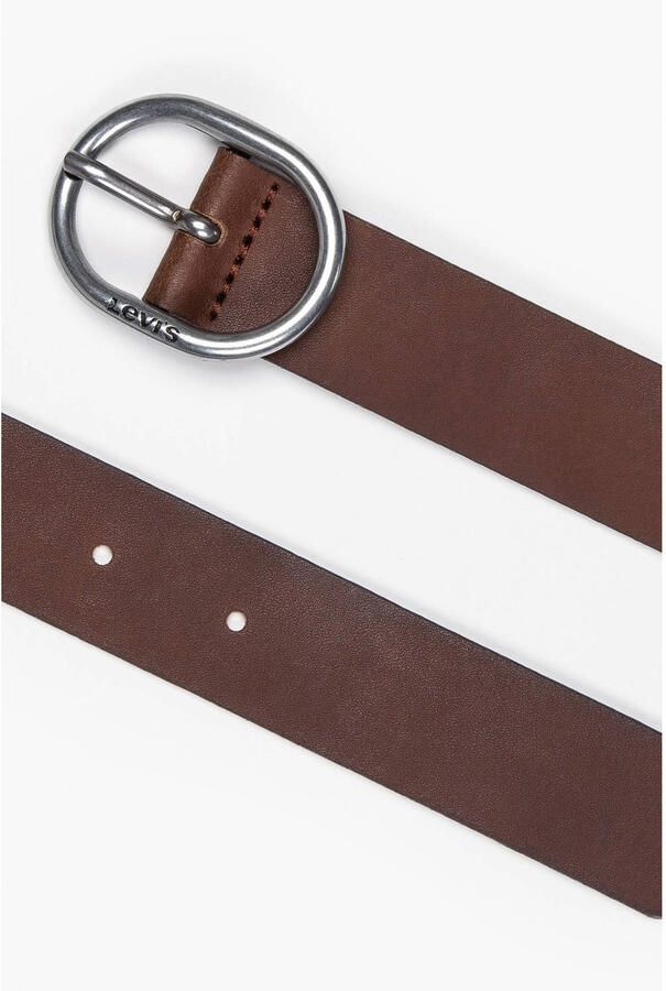 Levi's Leren riem HERMOSILLA met ovale sluiting en logo-opdruk