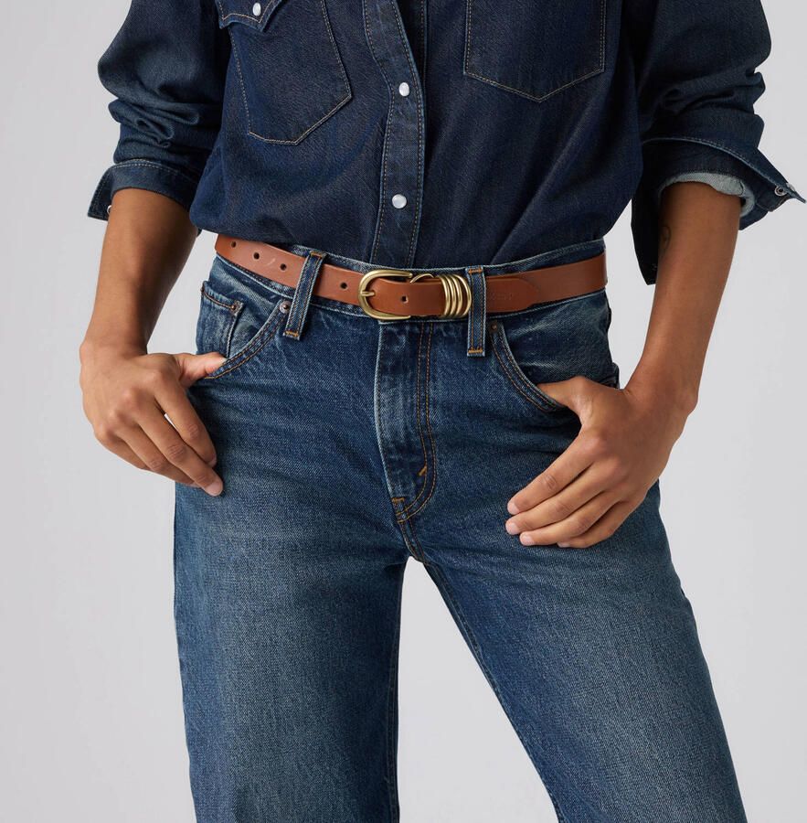 Levi's leren riem Lyla cognac