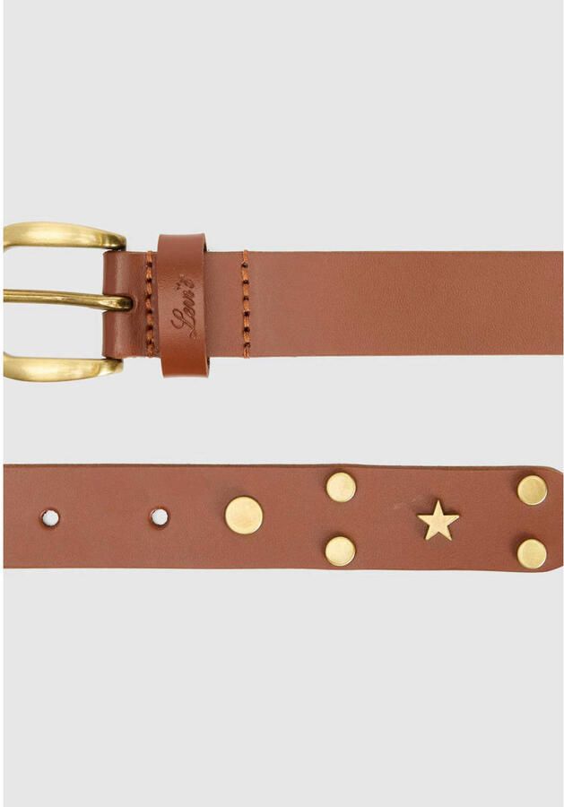 Levi's leren riem met studs Constellation cogac - Foto 2