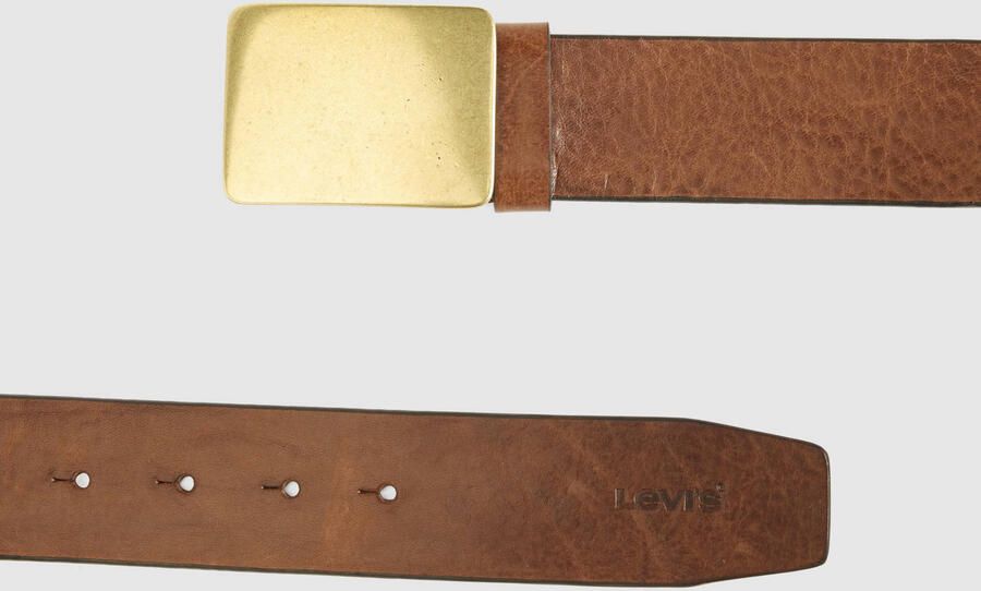 Levi's leren riem Ryder Plaque cognac - Foto 3
