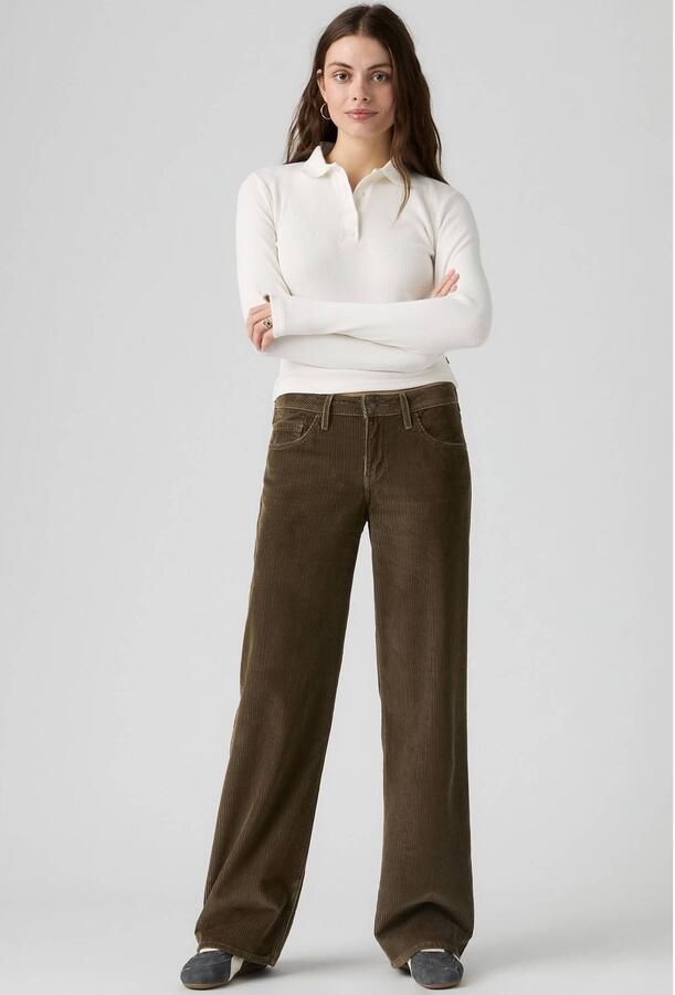 Levi's LOW LOOSE corduroy low waist loose fit jeans kaki - Foto 2