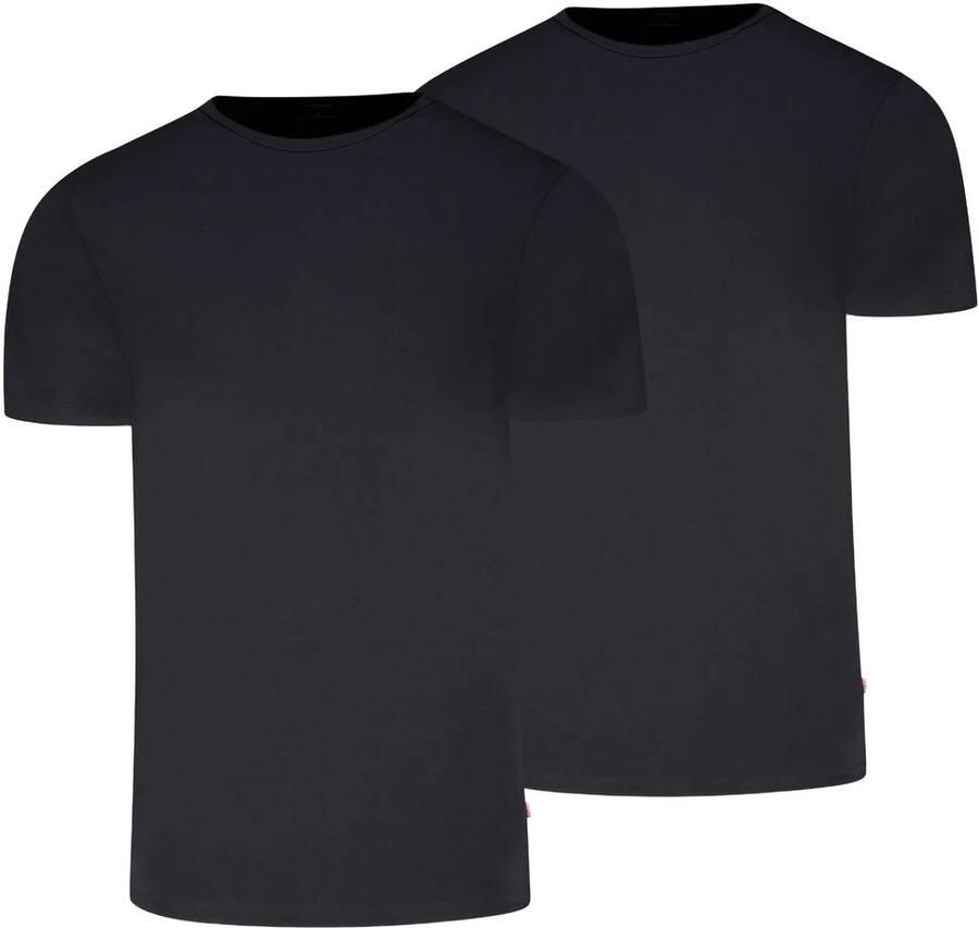 Levi's T-shirt Levis T-shirt Solid Crew Zwart 2Pack