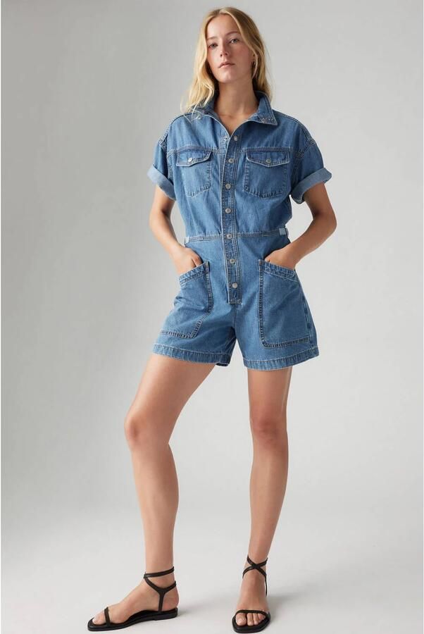 Levi's Jeansjumpsuit met opgestikte zakken model 'SURPLUS ROMPER'