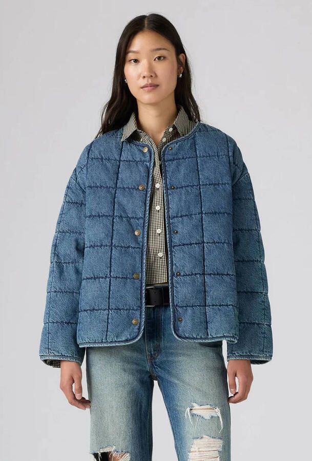Levi's pufferjas medium blauw denim