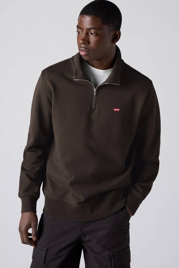 Levi's regular fit sweater donkerbruin - Foto 3
