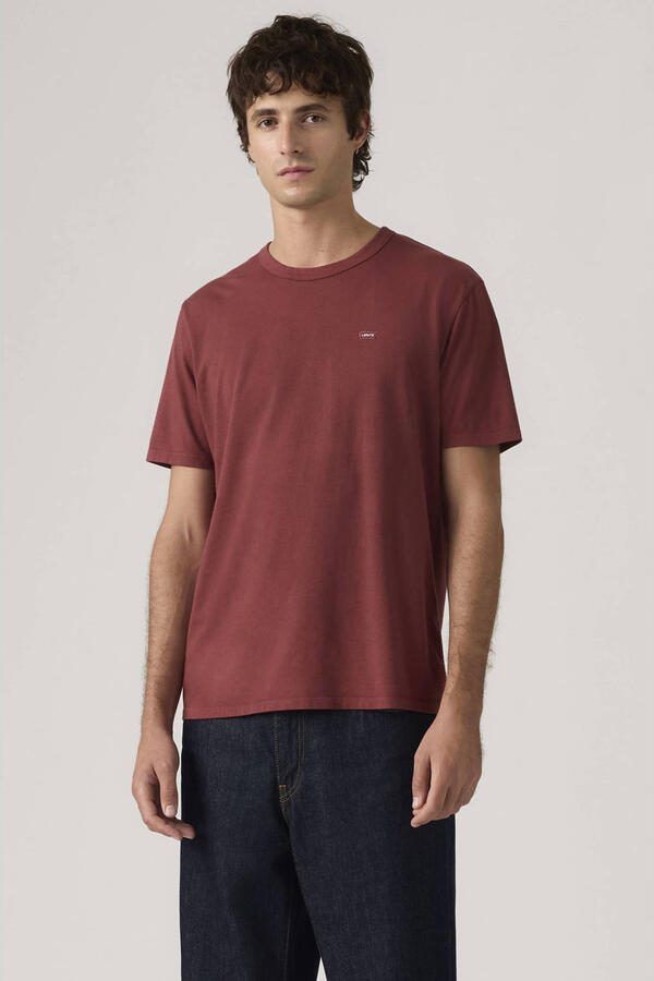Levi's regular T-shirt donkerrood