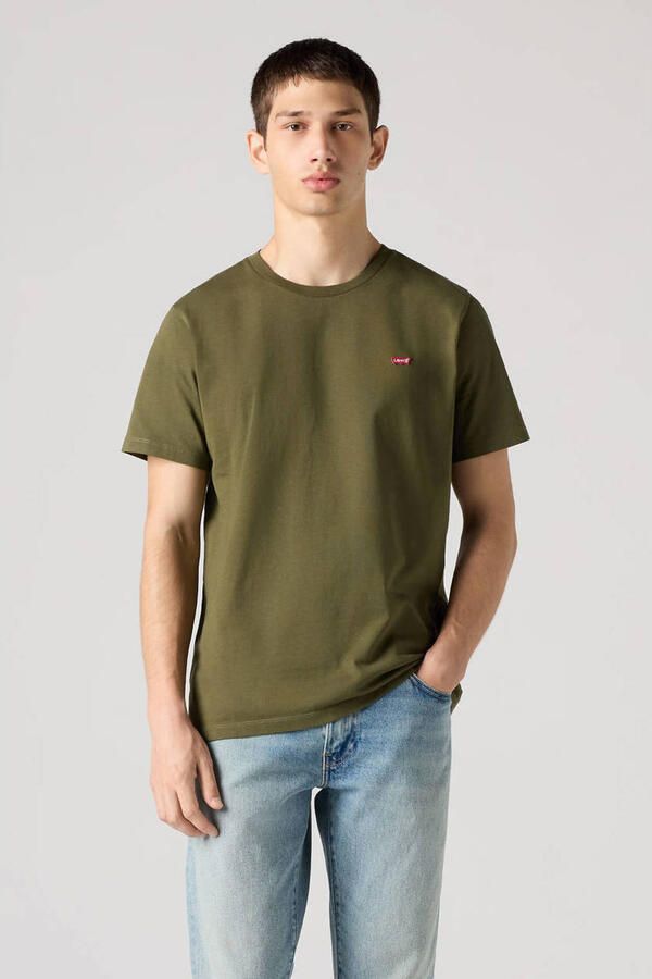 Levi's Heren T-shirt Korte Mouwen Groen 100% Katoen Green Heren