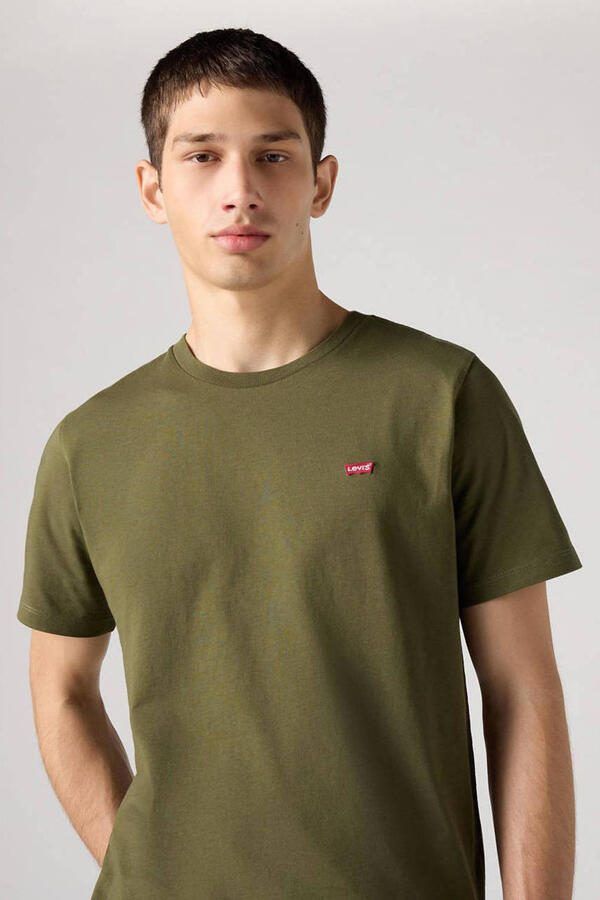 Levi's Heren T-shirt Korte Mouwen Groen 100% Katoen Green Heren - Foto 3