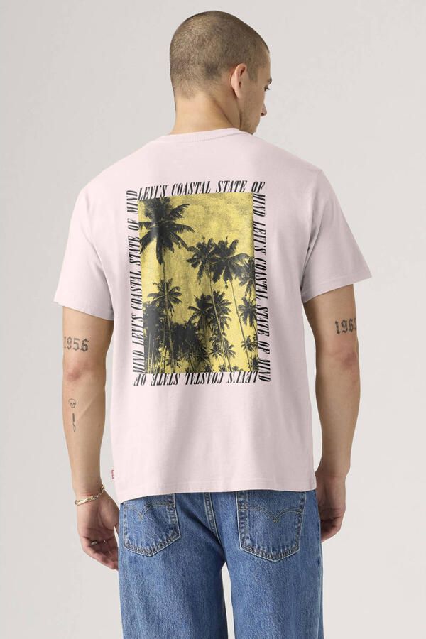 Levi's regular T-shirt met backprint lichtroze - Foto 3