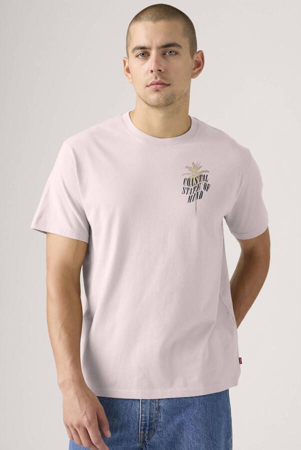 Levi's regular T-shirt met backprint lichtroze - Foto 2