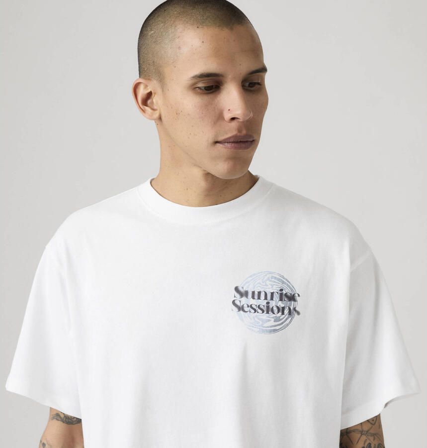 Levi's regular T-shirt met backprint wit