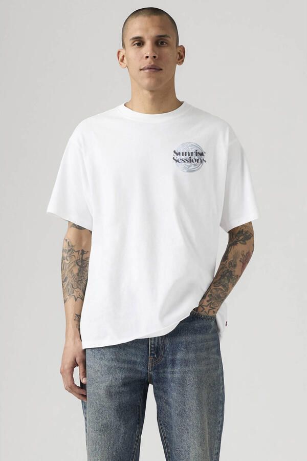 Levi's regular T-shirt met backprint wit - Foto 3