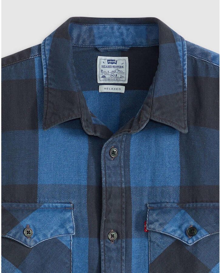 Levi's relaxed casual overhemd blauw - Foto 2