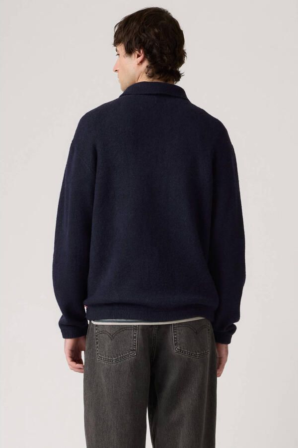 Levi's relaxed fit schipperstrui met wol model 'Boulder Quarter-zip' - Foto 3