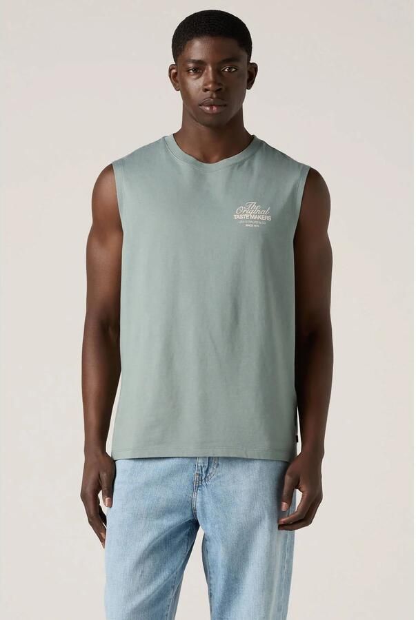 Levi's relaxed fit tanktop met backprint groen