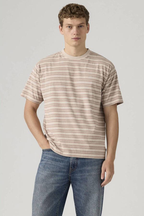 Levi's T-shirt Korte Mouw Levis T-Shirt Streep Vintage Kaki