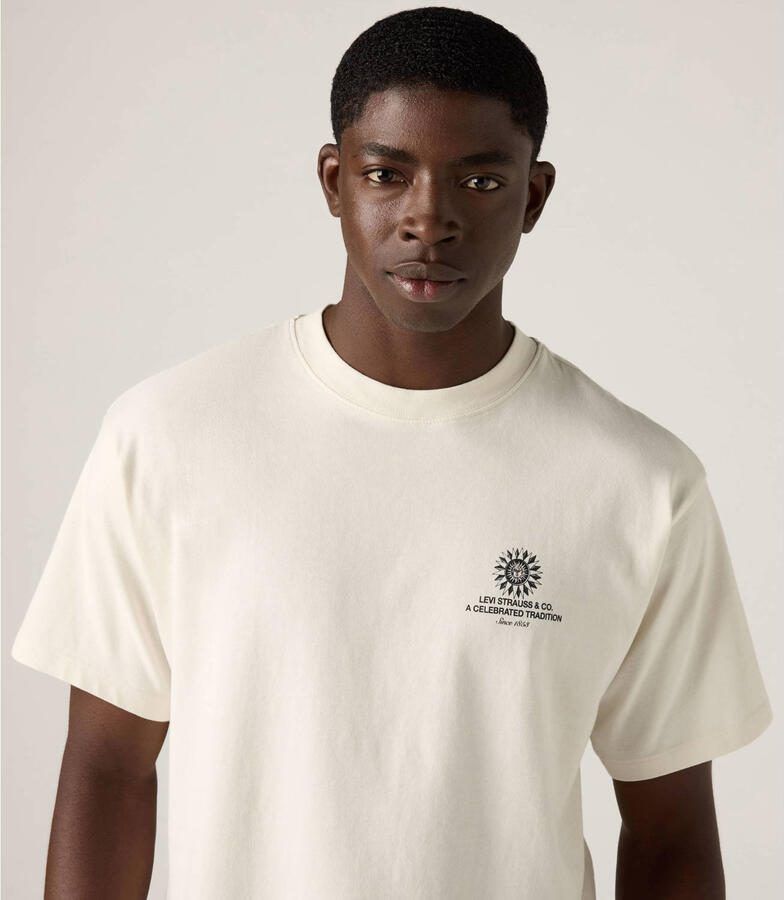 Levi's relaxed T-shirt met backprint ecru